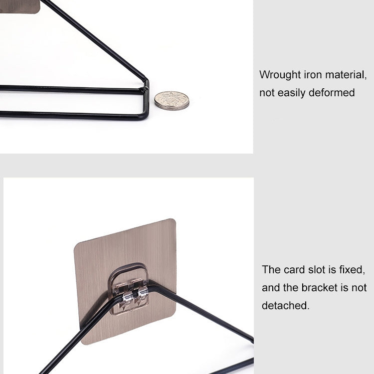 5 PCS G205 Household Wall-mounted Triangle Shoe Storage Rack (Black)