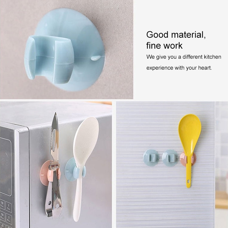10 PCS J202 Kitchen Suction Cup Plastic Rice Cooker Rice Spoon Rack, Random Color Delivery