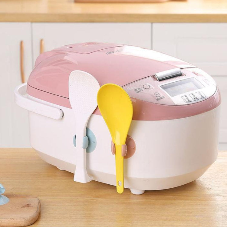 10 PCS J202 Kitchen Suction Cup Plastic Rice Cooker Rice Spoon Rack, Random Color Delivery