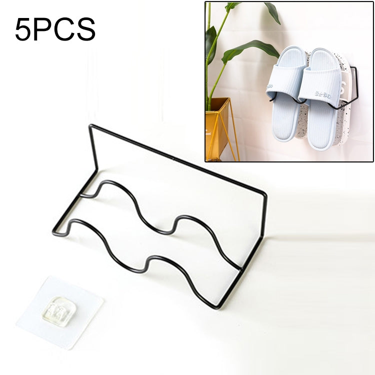 5 PCS K204 Creative DIY Household Wall-mounted Double Layer Shoe Storage Rack