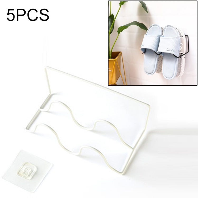 5 PCS K204 Creative DIY Household Wall-mounted Double Layer Shoe Storage Rack
