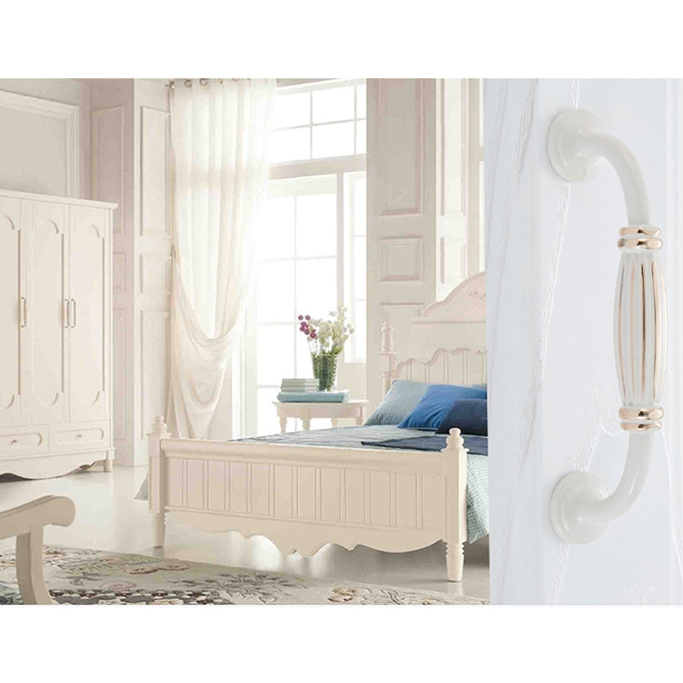 2 PCS 6061_128 Ivory Cabinet Wardrobe Handle