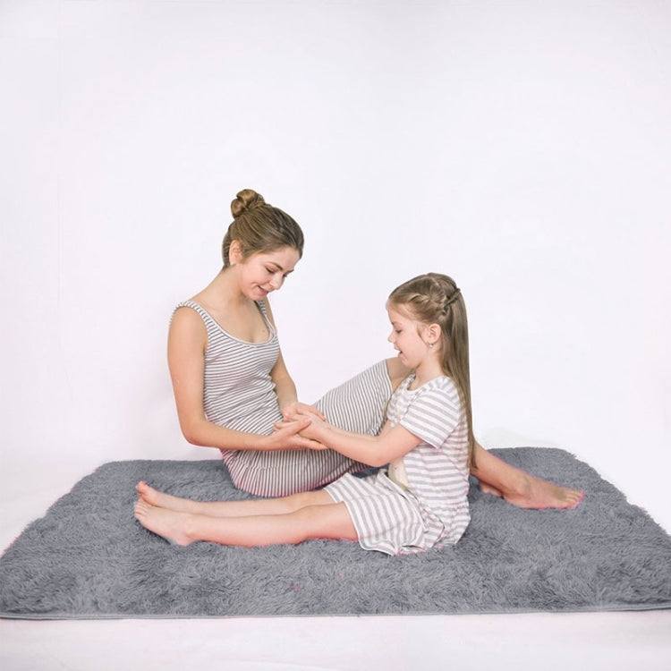 Bedroom Living Room Warm Faux Plush Carpet Floor Fluffy Soft Mat, Sizeï¼š200x400cm(Wine Red)