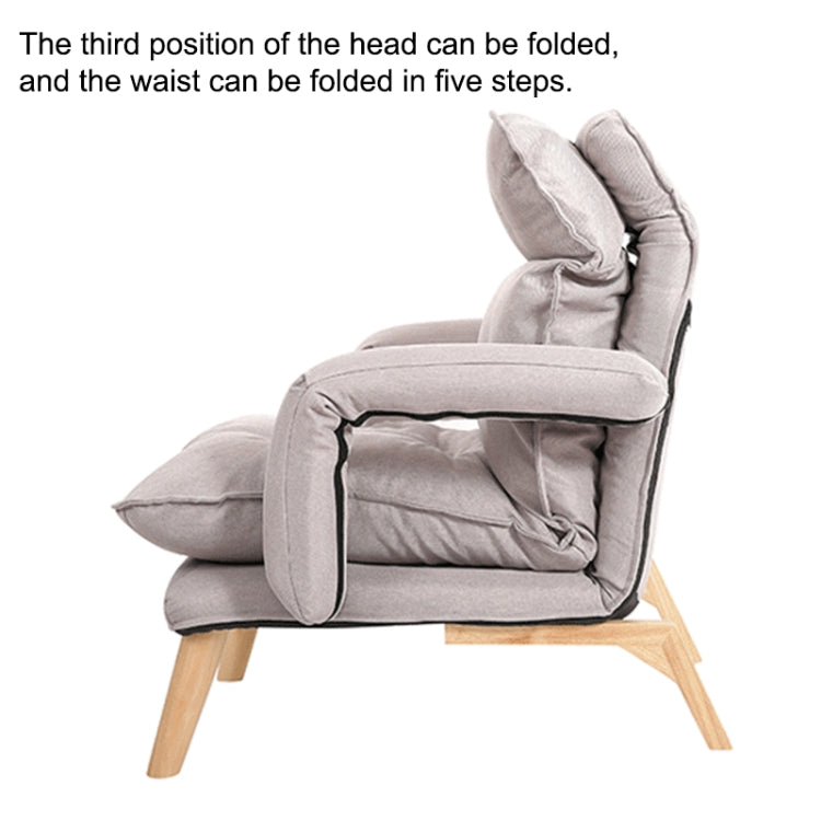 F3 Lazy Sofa Armrest Bedroom Leisure Japanese Folding Fabric Lounge Chair