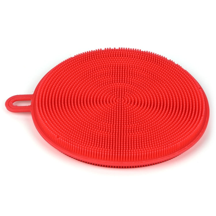 3 PCS Creative Silicone Dishwashing Vegetable Fruit Cleaning Brush Heat Insulation Pad Random Color Delivery