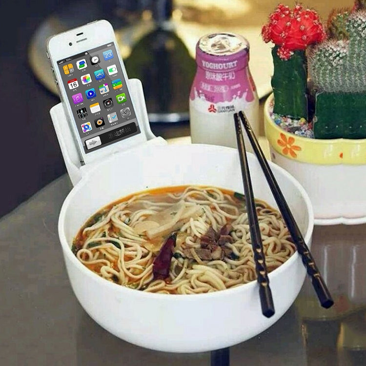 Creative Multi-functional Noodle Bowl Tableware with Phone Holder