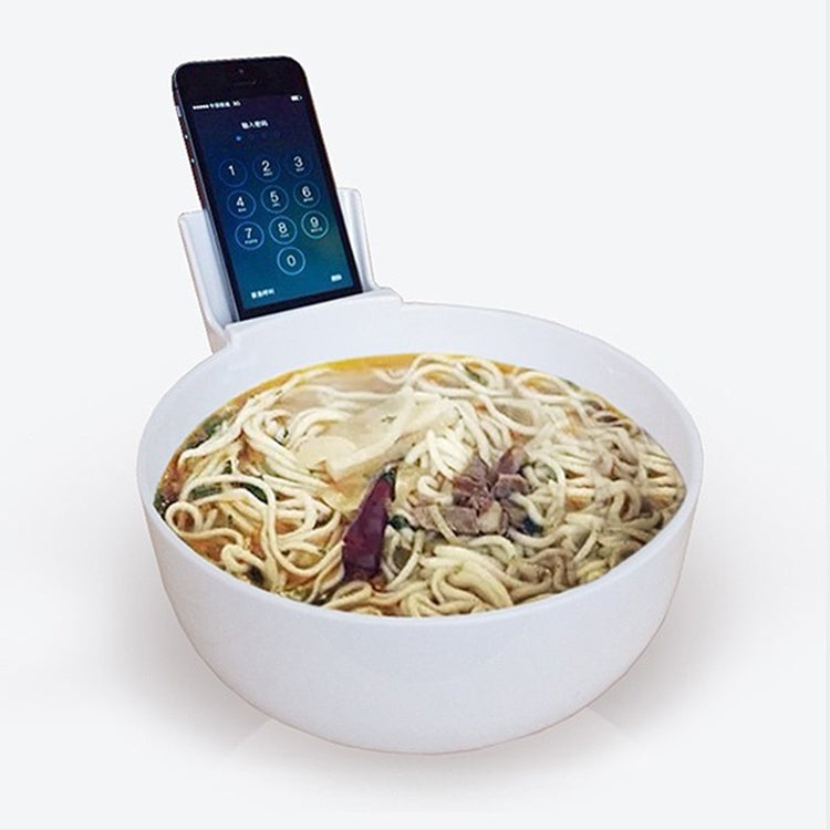 Creative Multi-functional Noodle Bowl Tableware with Phone Holder