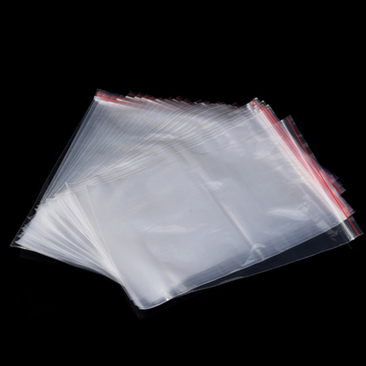 100 PCS 32cm x 45cm PE Self Sealing Clear Zip Lock Packaging Bag, Custom Printing and Size are welcome