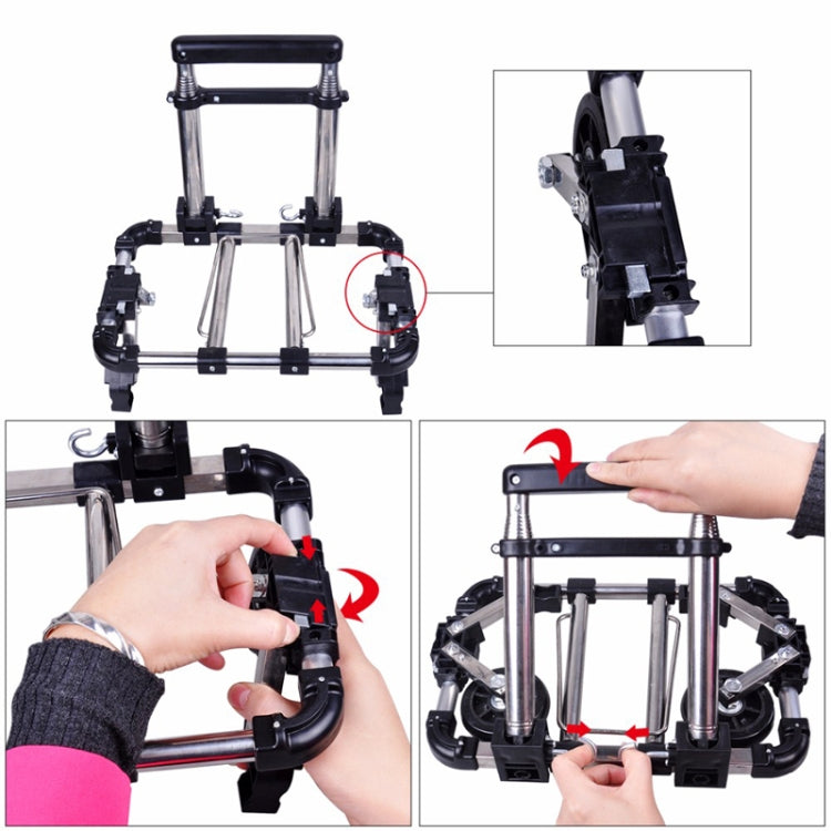 Folding Stainless Steel Hand in Hand Carts, Load: 30kg