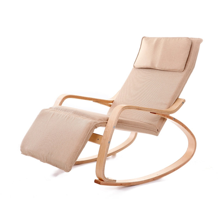 Q1 Curved Wooden Rocking Chair Solid Wood Birch Folding Lounge Chair