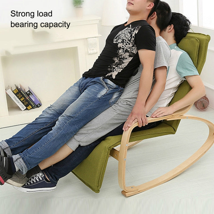 Q1 Curved Wooden Rocking Chair Solid Wood Birch Folding Lounge Chair