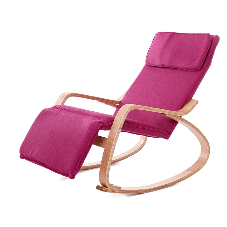Q1 Curved Wooden Rocking Chair Solid Wood Birch Folding Lounge Chair
