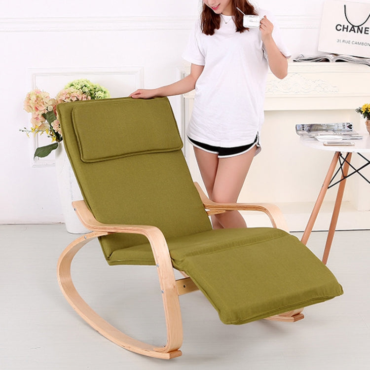 Q1 Curved Wooden Rocking Chair Solid Wood Birch Folding Lounge Chair