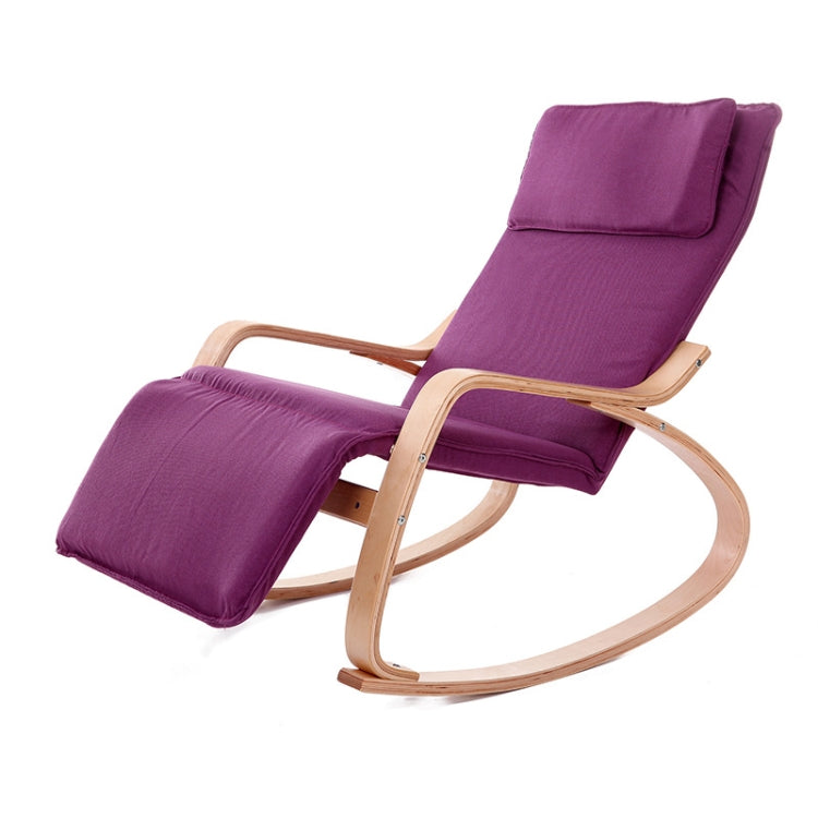 Q1 Curved Wooden Rocking Chair Solid Wood Birch Folding Lounge Chair