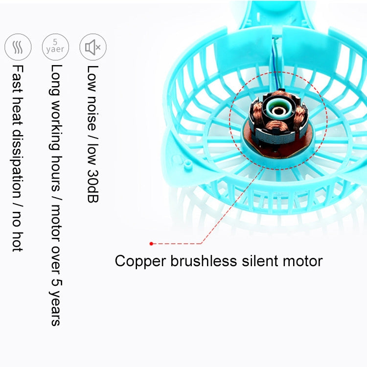 Cartoon Fox Shape Mute Handheld Fan 3 Speed USB Charging (Yellow)