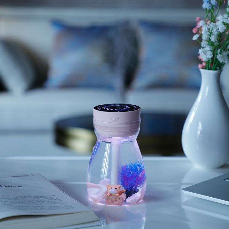 QW-068 380ml Mini USB Air Humidifier Home Office Mute Phoenix Colorful Lamp Automatic Alcohol Sprayer