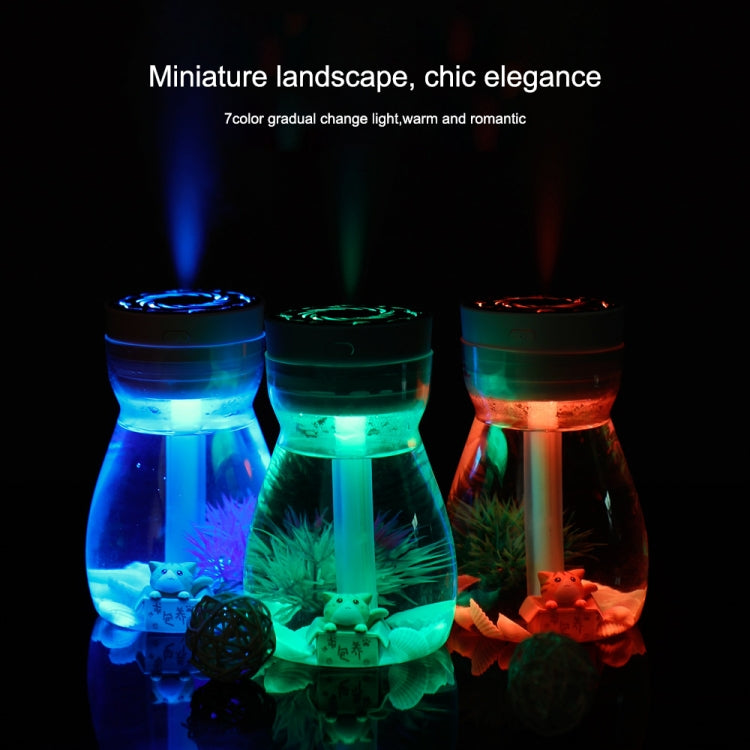 QW-068 380ml Mini USB Air Humidifier Home Office Mute Phoenix Colorful Lamp Automatic Alcohol Sprayer