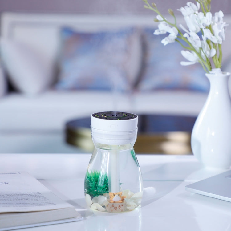 QW-068 380ml Mini USB Air Humidifier Home Office Mute Phoenix Colorful Lamp Automatic Alcohol Sprayer