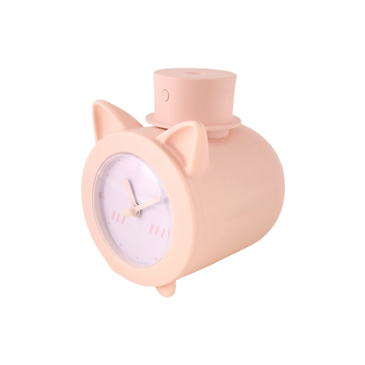 Q11 420ml Mini Cat Shape USB Air Humidifier Home Office Detachable Clock Automatic Alcohol Sprayer(Pink)