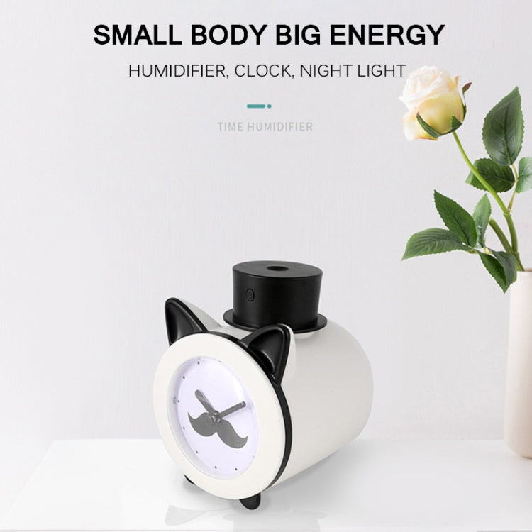 Q11 420ml Mini Cat Shape USB Air Humidifier Home Office Detachable Clock Automatic Alcohol Sprayer(Pink)