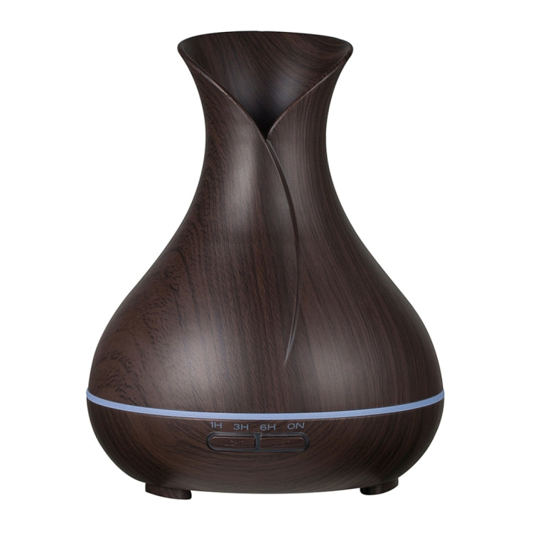 300ML Colorful Light Wood Grain Portable Vase Shape Aromatherapy Air Purifier Humidifier for Home / Office