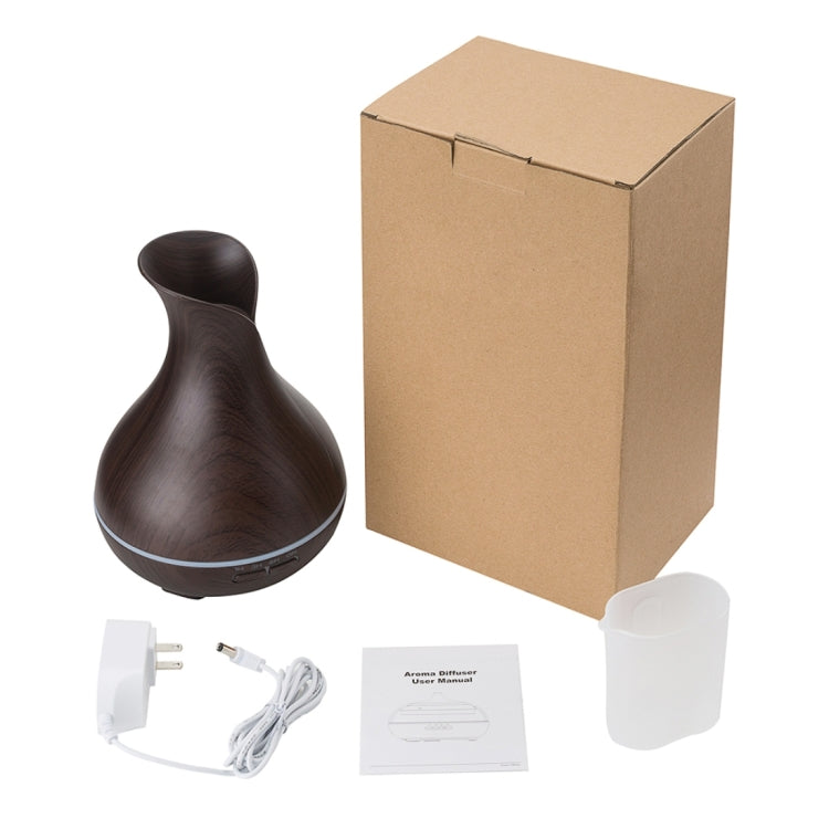 300ML Colorful Light Wood Grain Portable Vase Shape Aromatherapy Air Purifier Humidifier for Home / Office