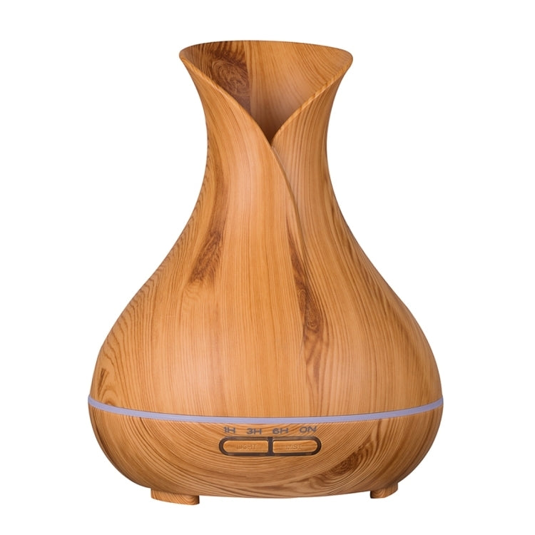 300ML Colorful Light Wood Grain Portable Vase Shape Aromatherapy Air Purifier Humidifier for Home / Office