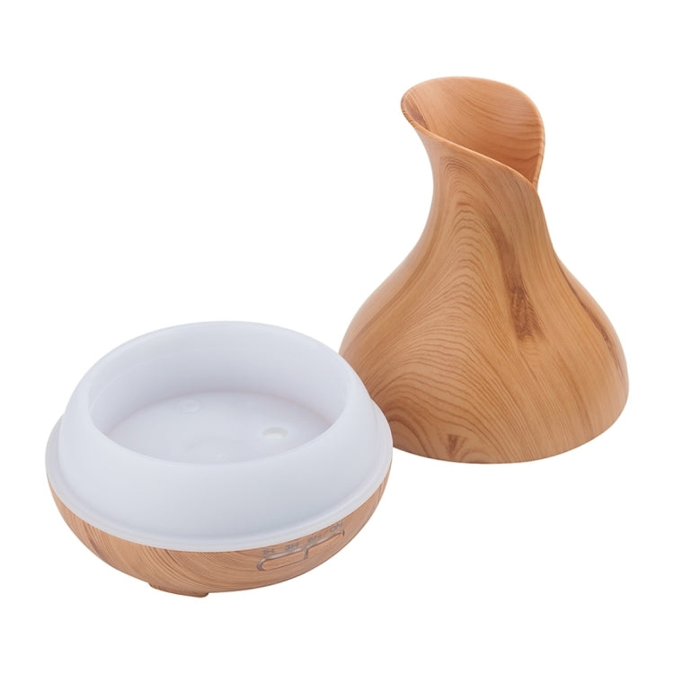 300ML Colorful Light Wood Grain Portable Vase Shape Aromatherapy Air Purifier Humidifier for Home / Office