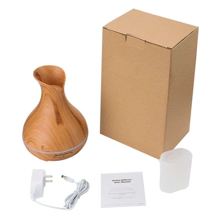 300ML Colorful Light Wood Grain Portable Vase Shape Aromatherapy Air Purifier Humidifier for Home / Office