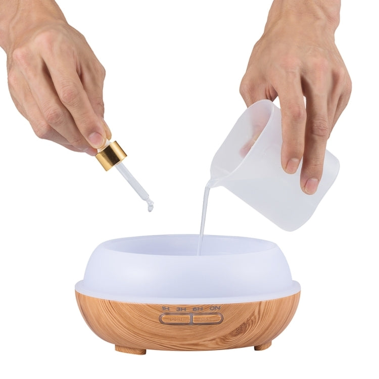 300ML Colorful Light Wood Grain Portable Vase Shape Aromatherapy Air Purifier Humidifier for Home / Office