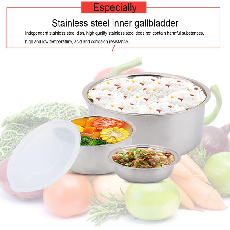 1.2L Single Layer 250W Multi-function Stainless Steel Inner Insulated Cooking and Heating Lunch Boxes, Size: 17*16cm