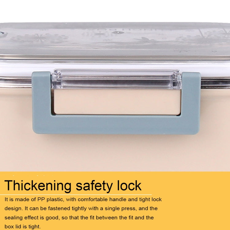 980ml Stainless Steel Insulated Children Adult Lunch Boxes Container Airtight Preserving Box