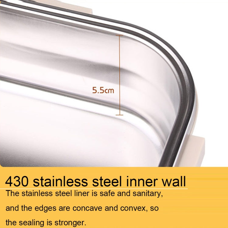 980ml Stainless Steel Insulated Children Adult Lunch Boxes Container Airtight Preserving Box