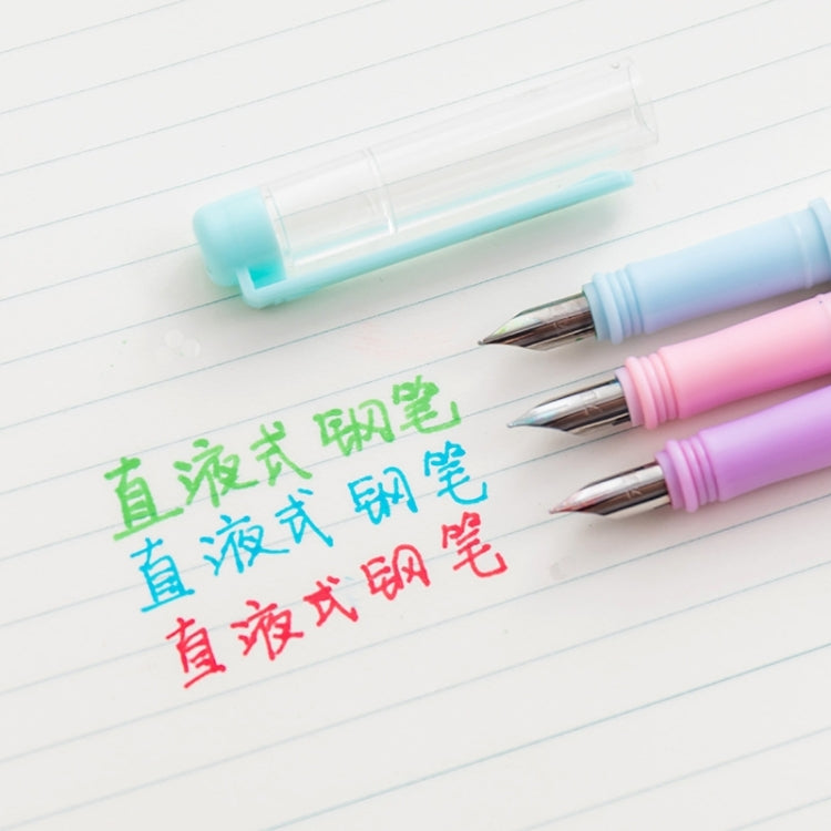 Office Supplies Color Ink Fountain Pen with 6 Replacement Refills, Random Color Delivery