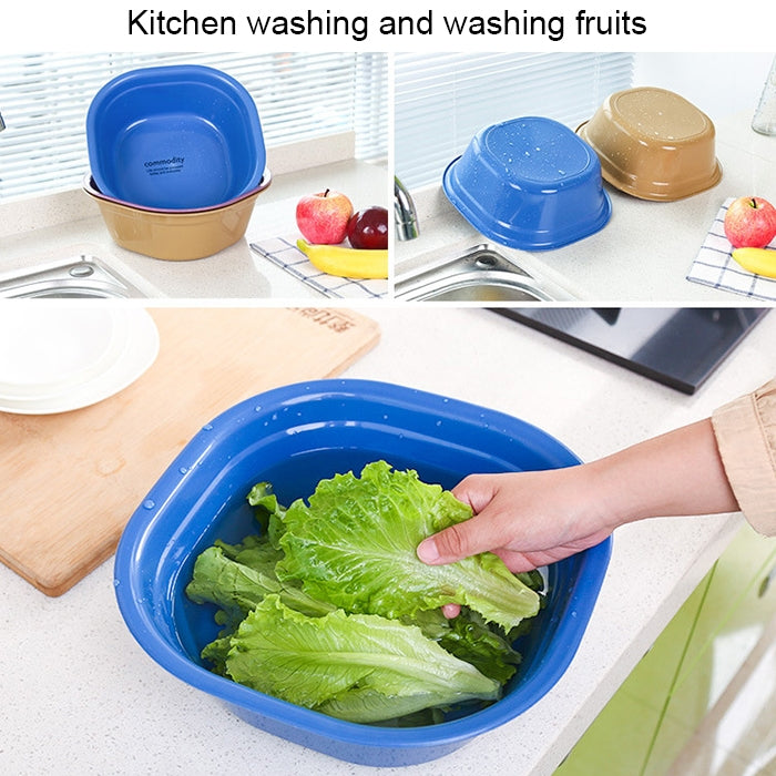 10 PCS Household Square Thickening Plastic Washbowl Kitchen Bathroom Washing Basin, Size: 31cm x 31cm x 11cm