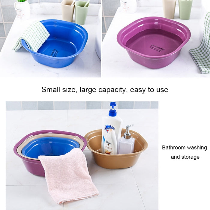 10 PCS Household Square Thickening Plastic Washbowl Kitchen Bathroom Washing Basin, Size: 24.5cm x 24.5cm x 9cm