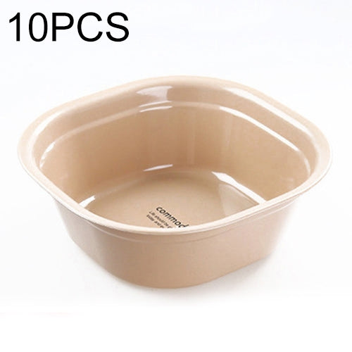 10 PCS Household Square Thickening Plastic Washbowl Kitchen Bathroom Washing Basin, Size: 24.5cm x 24.5cm x 9cm