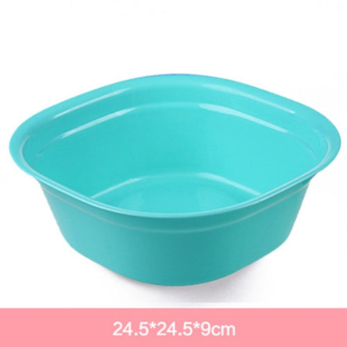 10 PCS Household Square Thickening Plastic Washbowl Kitchen Bathroom Washing Basin, Size: 24.5cm x 24.5cm x 9cm