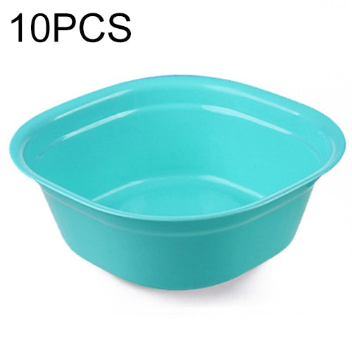 10 PCS Household Square Thickening Plastic Washbowl Kitchen Bathroom Washing Basin, Size: 24.5cm x 24.5cm x 9cm