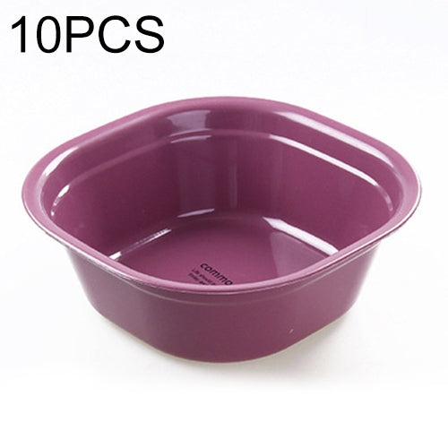 10 PCS Household Square Thickening Plastic Washbowl Kitchen Bathroom Washing Basin, Size: 24.5cm x 24.5cm x 9cm