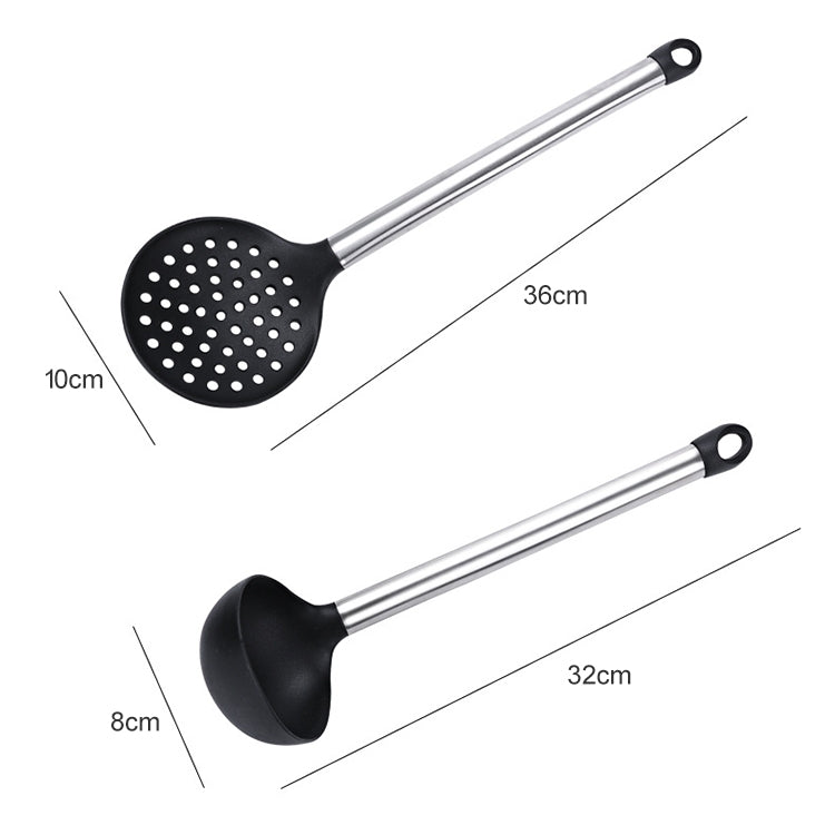 kn430 8 in 1 Silicone + Stainless Steel Kitchen Tools Set