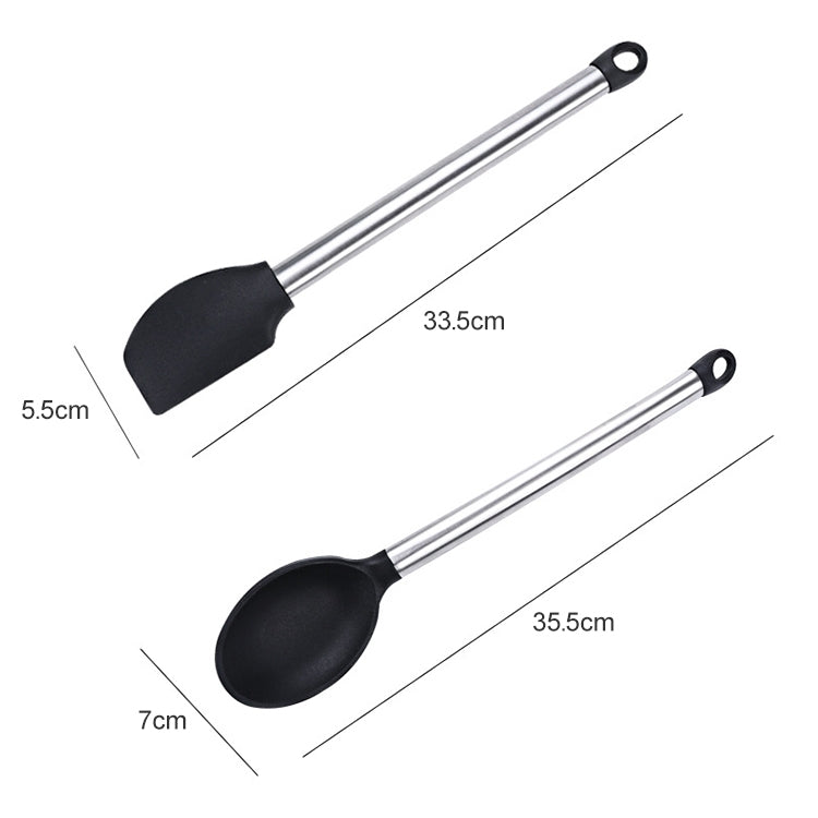 kn430 8 in 1 Silicone + Stainless Steel Kitchen Tools Set