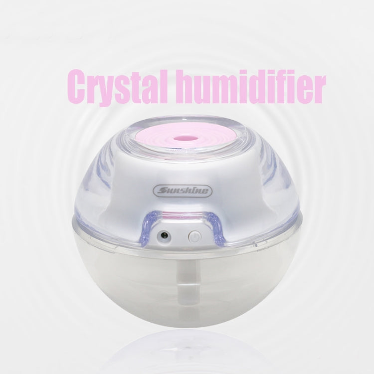 Sunshine XJ-03 2W Portable Crystal Ultrasonic Air Humidifier with LED Night Light, Water Tank Capacity: 120ml, DC 5V