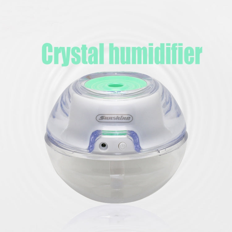 Sunshine XJ-03 2W Portable Crystal Ultrasonic Air Humidifier with LED Night Light, Water Tank Capacity: 120ml, DC 5V