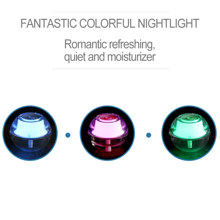 Sunshine XJ-03 2W Portable Crystal Ultrasonic Air Humidifier with LED Night Light, Water Tank Capacity: 120ml, DC 5V