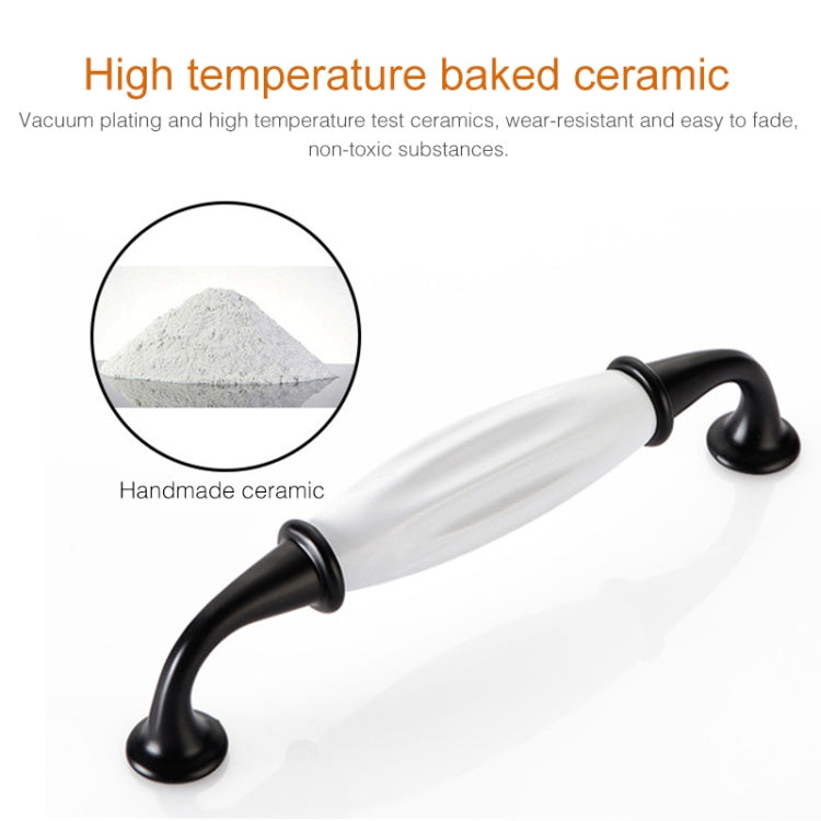 5 PCS 5089 Black and White Ceramic Closet Cabinet Handle