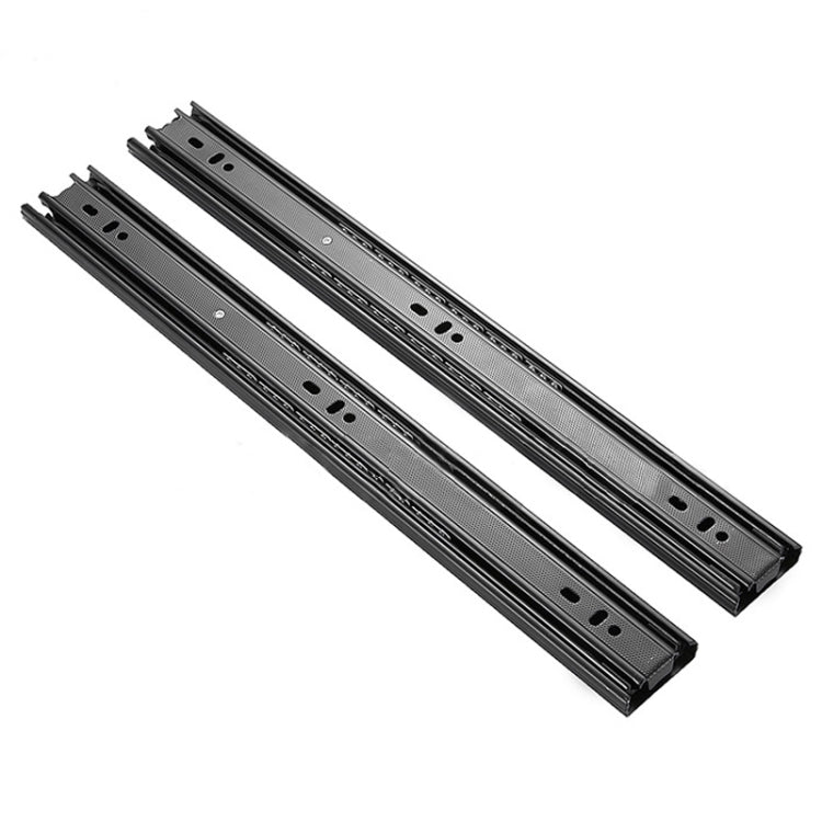 18 inches 3-section Mute Cold Rolled Steel Sliding Drawer Slides Ball Slide Rail Length: 45cm