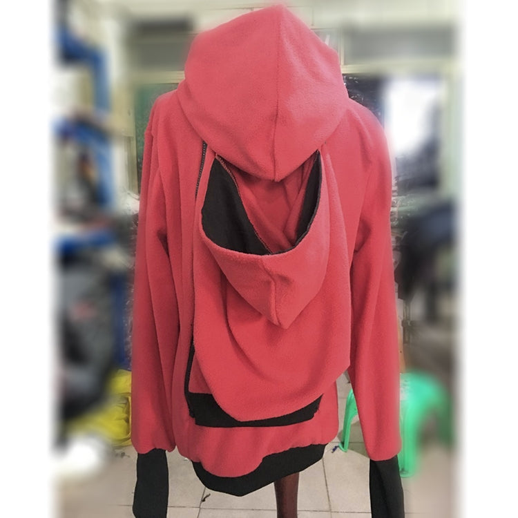 Three-in-one Multi-function Mother Kangaroo Zipper Hoodie Coat with Front Cap Size: XXL, Chest: 110-116cm, Waist:91-95cm, Hip: 116-123cm