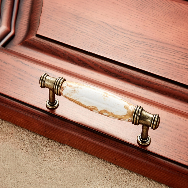 5 PCS 5001_96 Marble Texture Ceramic Closet Cabinet Handle Pitch: 96mm
