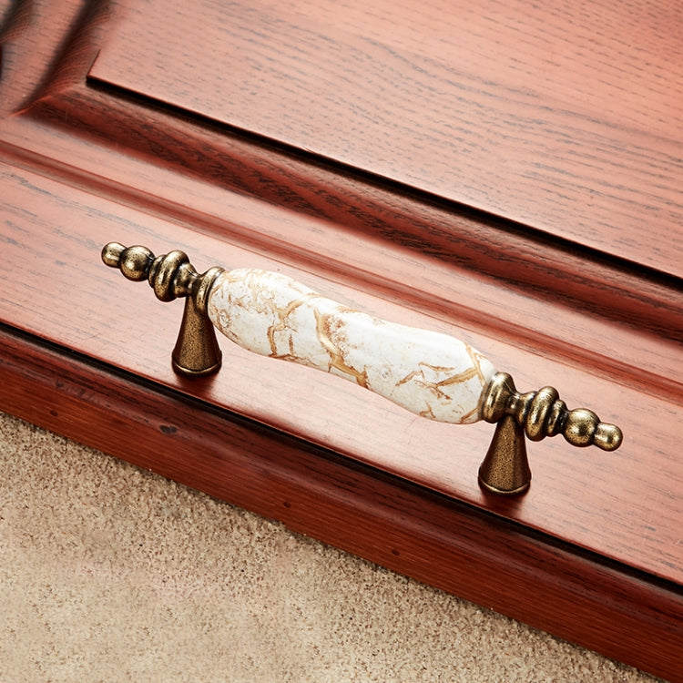 5 PCS 5010_76 Marble Texture Ceramic Closet Cabinet Handle Pitch: 76mm